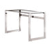 Hartford Glass Top Writing Desk Chrome - Royal Furniture & Gifts (MI) - Multi Location