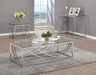 Lille Glass Top Rectangular Coffee Table Accents Chrome - Royal Furniture & Gifts (MI) - Multi Location