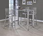 Tolbert Bar Table with Glass Top Chrome - Royal Furniture & Gifts (MI) - Multi Location