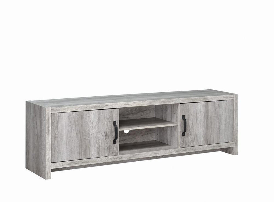 Burke 2-drawer TV Console Grey Driftwood - Royal Furniture & Gifts (MI) - Multi Location