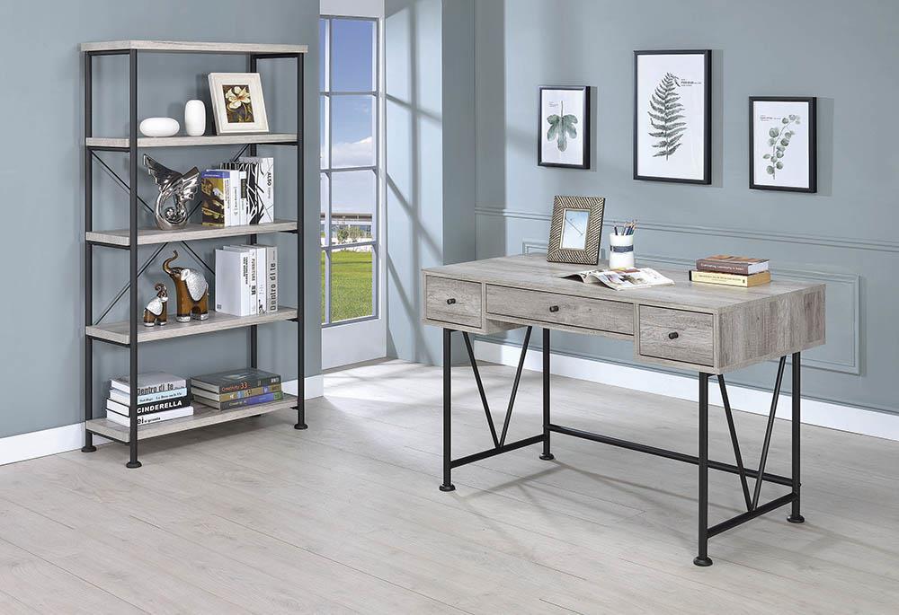 Analiese 4-shelf Open Bookcase Grey Driftwood - Royal Furniture & Gifts (MI) - Multi Location