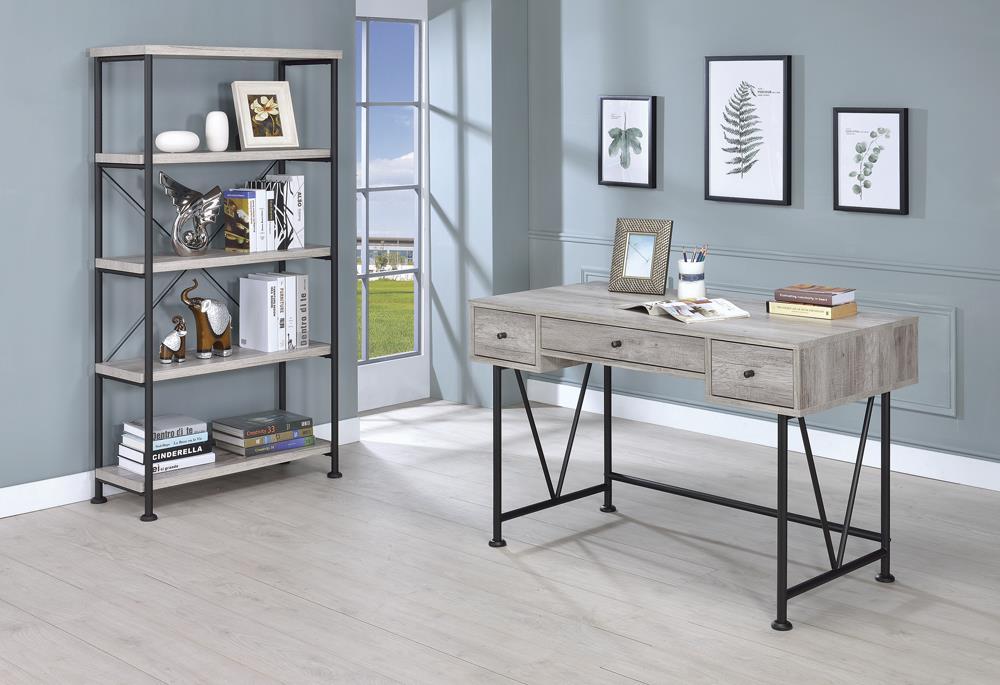 Analiese 4-shelf Open Bookcase Grey Driftwood - Royal Furniture & Gifts (MI) - Multi Location