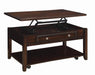 Bradford Rectangular Lift Top Coffee Table Walnut - Royal Furniture & Gifts (MI) - Multi Location
