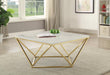 Elana Rectangle 2-shelf Coffee Table Glossy White - Royal Furniture & Gifts (MI) - Multi Location
