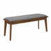 Alfredo Upholstered Dining Bench Grey and Natural Walnut - Royal Furniture & Gifts (MI) - Multi Location