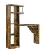 Belvedere 5-shelf Bar Table Storage Antique Nutmeg - Royal Furniture & Gifts (MI) - Multi Location