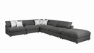 Serene Upholstered Rectangular Ottoman Charcoal - Royal Furniture & Gifts (MI) - Multi Location