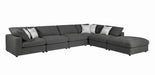 Serene Upholstered Rectangular Ottoman Charcoal - Royal Furniture & Gifts (MI) - Multi Location