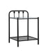 Livingston 1-shelf Nightstand with Glass Top Dark Bronze - Royal Furniture & Gifts (MI) - Multi Location