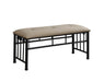 Livingston Upholstered Bench Brown and Dark Bronze - Royal Furniture & Gifts (MI) - Multi Location