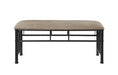 Livingston Upholstered Bench Brown and Dark Bronze - Royal Furniture & Gifts (MI) - Multi Location