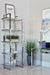 Hartford Glass Shelf Bookcase Chrome - Royal Furniture & Gifts (MI) - Multi Location