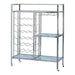 Derion Glass Shelf Serving Cart with Casters Chrome - Royal Furniture & Gifts (MI) - Multi Location