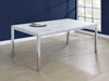 Athena Rectangle Dining Table with Marble Top Chrome - Royal Furniture & Gifts (MI) - Multi Location