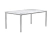 Athena Rectangle Dining Table with Marble Top Chrome - Royal Furniture & Gifts (MI) - Multi Location