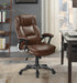 Nerris Adjustable Height Office Chair with Padded Arm Brown and Black - Royal Furniture & Gifts (MI) - Multi Location