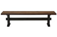 Bexley Trestle Bench Natural Honey and Espresso - Royal Furniture & Gifts (MI) - Multi Location