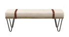 Austin Upholstered Bench Beige and Black - Royal Furniture & Gifts (MI) - Multi Location