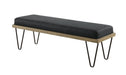 Chad Upholstered Bench with Hairpin Legs Dark Blue - Royal Furniture & Gifts (MI) - Multi Location