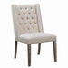 Bexley Tufted Side Chairs Dark Brown and Beige (Set of 2) - Royal Furniture & Gifts (MI) - Multi Location