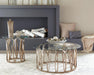 Monett Round Coffee Table Chocolate Chrome and Clear - Royal Furniture & Gifts (MI) - Multi Location