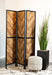 Marlene Herringbone Pattern 3-panel Screen Rustic Tobacco and Black - Royal Furniture & Gifts (MI) - Multi Location