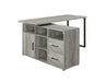 Hertford L-shape Office Desk with Storage Grey Driftwood - Royal Furniture & Gifts (MI) - Multi Location