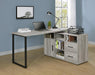 Hertford L-shape Office Desk with Storage Grey Driftwood - Royal Furniture & Gifts (MI) - Multi Location