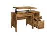 Delwin Lift Top Office Desk with File Cabinet Antique Nutmeg - Royal Furniture & Gifts (MI) - Multi Location