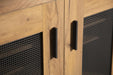 Bristol Metal Mesh Door Accent Cabinet Golden Oak - Royal Furniture & Gifts (MI) - Multi Location