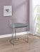 Thermosolis Acrylic Back Counter Height Stools Grey and Chrome (Set of 2) - Royal Furniture & Gifts (MI) - Multi Location