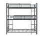 Maynard Metal Triple Twin Bunk Bed Gunmetal - Royal Furniture & Gifts (MI) - Multi Location