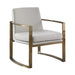 Cory Concave Metal Arm Accent Chair Cream and Bronze - Royal Furniture & Gifts (MI) - Multi Location