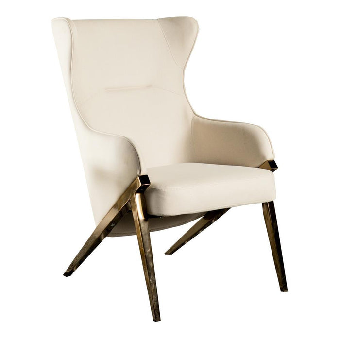 Walker Upholstered Accent Chair Cream and Bronze - Royal Furniture & Gifts (MI) - Multi Location