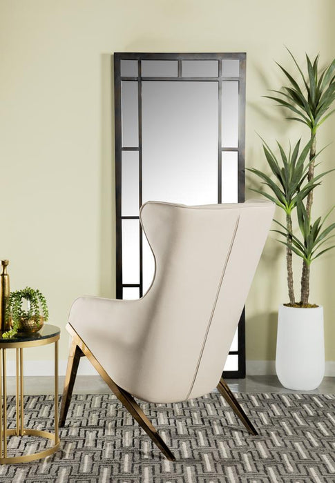 Walker Upholstered Accent Chair Cream and Bronze - Royal Furniture & Gifts (MI) - Multi Location
