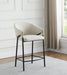 Chadwick Sloped Arm Counter Height Stools Beige and Glossy Black (Set of 2) - Royal Furniture & Gifts (MI) - Multi Location