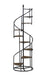Roseglen 8-shelf Staircase Bookcase Rustic Brown and Black - Royal Furniture & Gifts (MI) - Multi Location
