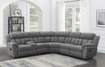 Bahrain 6-piece Upholstered Motion Sectional Charcoal - Royal Furniture & Gifts (MI) - Multi Location