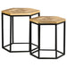 Adger 2-piece Hexagon Nesting Tables Natural and Black - Royal Furniture & Gifts (MI) - Multi Location
