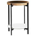 Adhvik Round Accent Table with Marble Shelf Natural and Black - Royal Furniture & Gifts (MI) - Multi Location