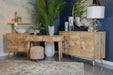 Alyssum Checkered Pattern 3-door Accent Cabinet Natural - Royal Furniture & Gifts (MI) - Multi Location