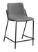Earnest Solid Back Upholstered Counter Height Stools Grey and Black (Set of 2) - Royal Furniture & Gifts (MI) - Multi Location