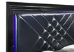 Penelope Queen Bed with LED Lighting Black and Midnight Star - Royal Furniture & Gifts (MI) - Multi Location