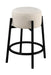 Leonard Upholstered Backless Round Stools White and Black (Set of 2) - Royal Furniture & Gifts (MI) - Multi Location