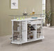 Gideon Crescent Shaped Glass Top Bar Unit with Drawer - Royal Furniture & Gifts (MI) - Multi Location