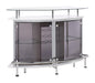 Gideon Crescent Shaped Glass Top Bar Unit with Drawer - Royal Furniture & Gifts (MI) - Multi Location