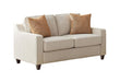 Christine Upholstered Cushion Back Loveseat Beige - Royal Furniture & Gifts (MI) - Multi Location