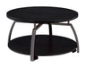 Dacre Round Coffee Table Dark Grey and Black Nickel - Royal Furniture & Gifts (MI) - Multi Location