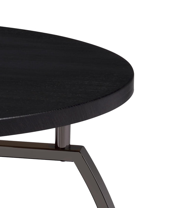 Dacre Round Coffee Table Dark Grey and Black Nickel - Royal Furniture & Gifts (MI) - Multi Location