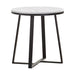 Hugo Metal Base Round End Table White and Matte Black - Royal Furniture & Gifts (MI) - Multi Location